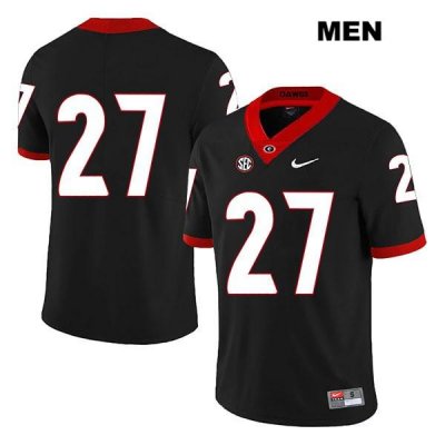 Men's Georgia Bulldogs NCAA #27 Eric Stokes Nike Stitched Black Legend Authentic No Name College Football Jersey GQD7554NX